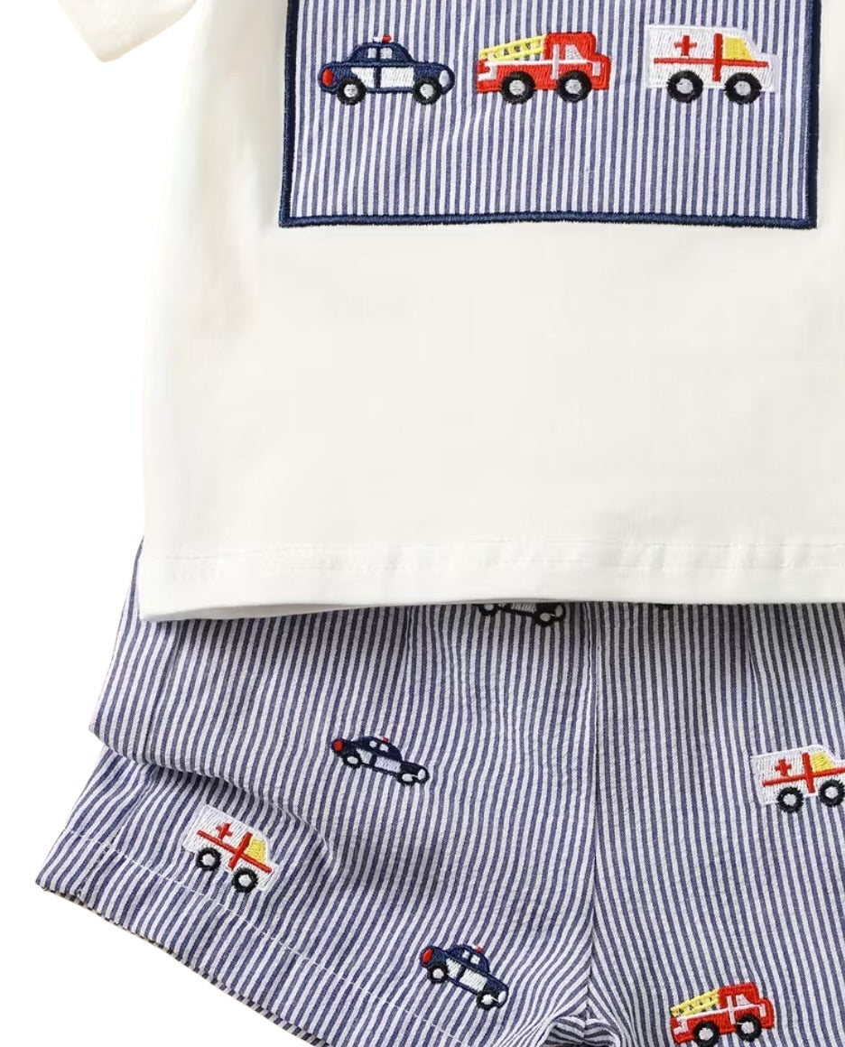 Conjunto Carritos Rayas