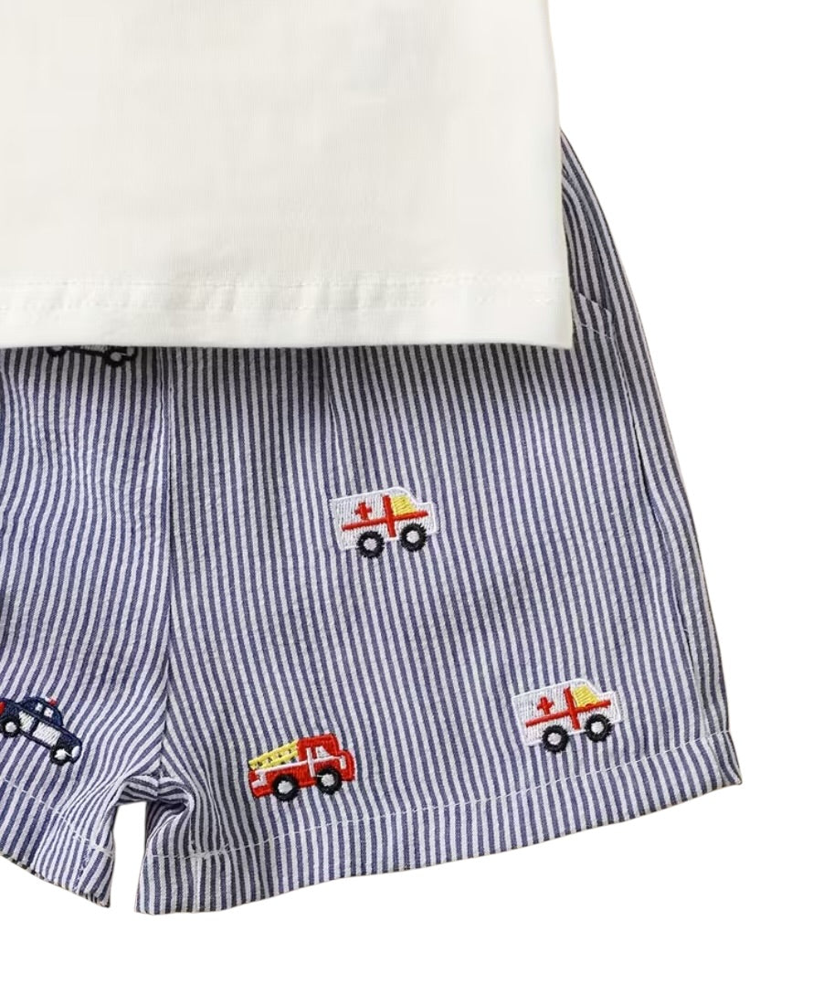 Conjunto Carritos Rayas