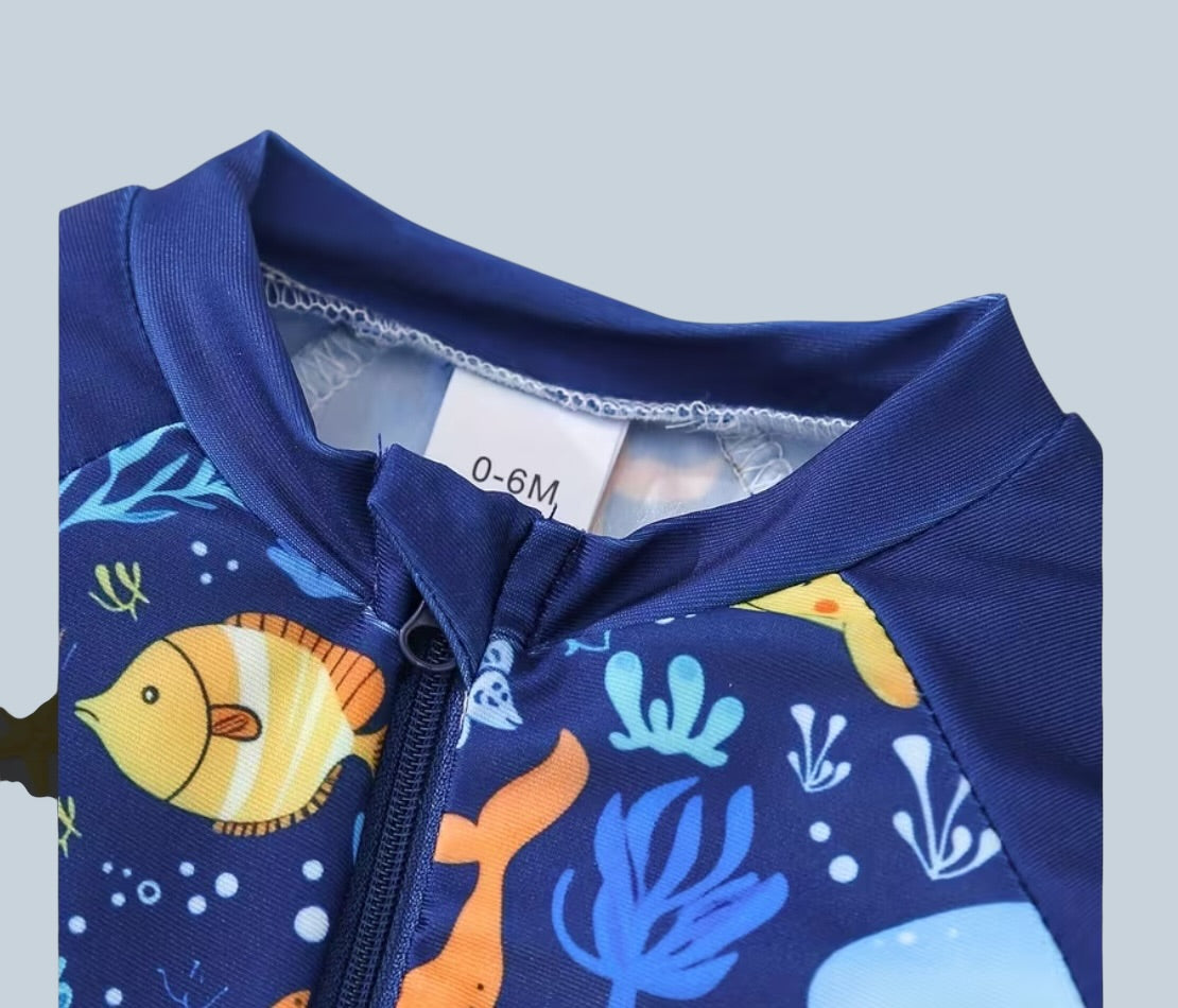 Traje de Baño Tres Piezas Peces