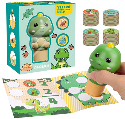 Kit de Sello de pegatinas para niños,500 pegatinas DINO