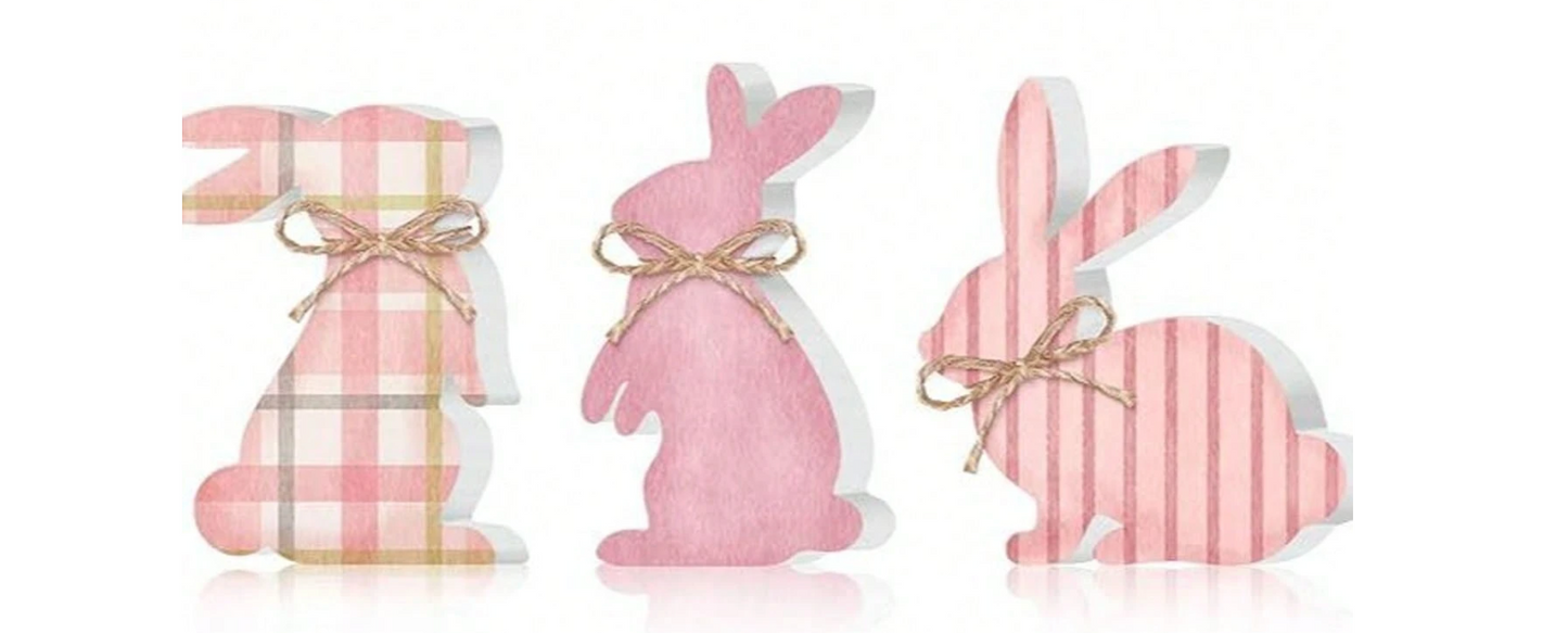 Set de tres Conejitos Rosas