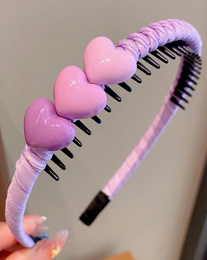 Diadema con Figuras Corazon Antideslizante