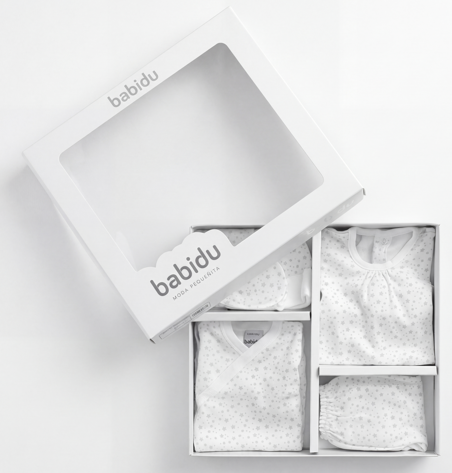 Pack Nacimiento Multi Estrellas Gris  BABIDU
