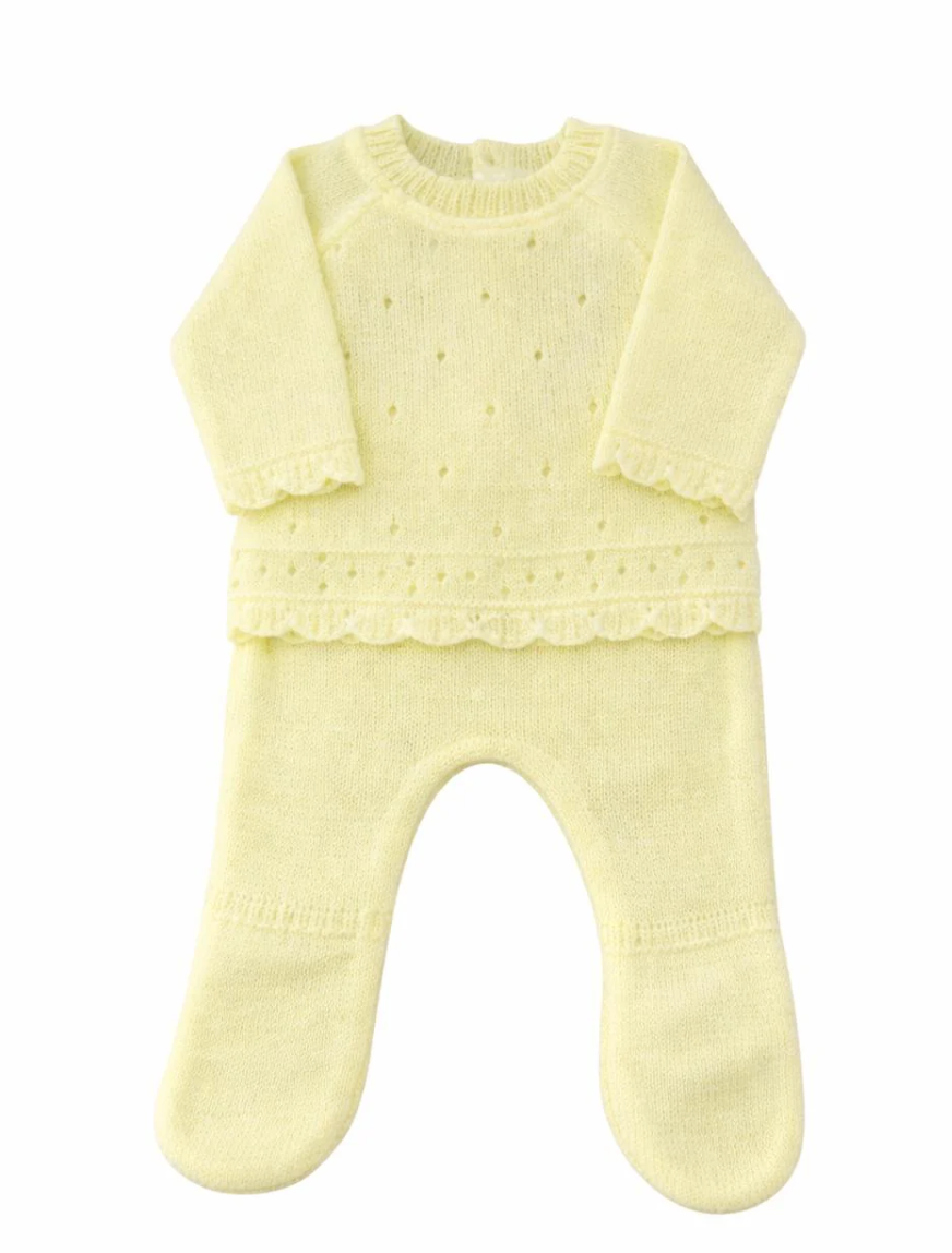 Set de Recie Nacido Amor de Hilos Amarillo