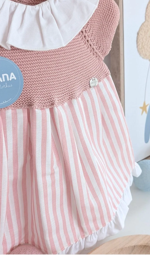 Vestido Cuerpo de Punto Tela Rayada JULIANA