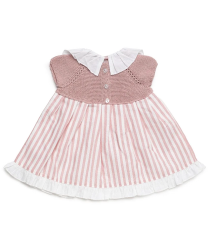 Vestido Cuerpo de Punto Tela Rayada JULIANA