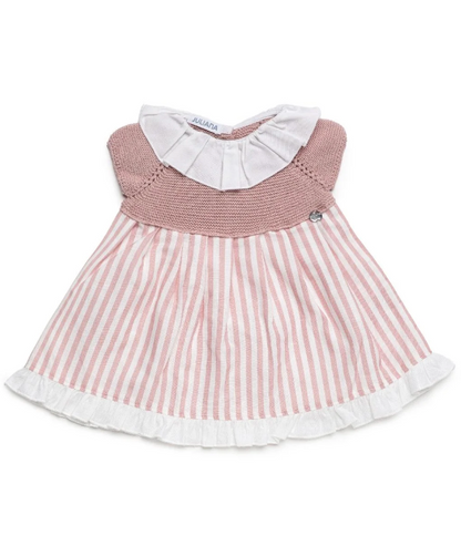 Vestido Cuerpo de Punto Tela Rayada JULIANA