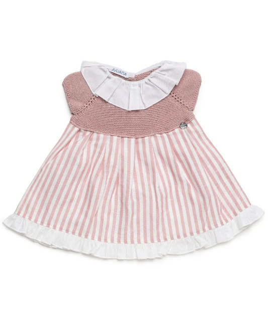 Vestido Cuerpo de Punto Tela Rayada JULIANA