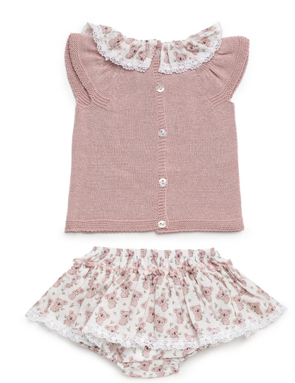 Conjunto Braga Volantes Tela Koala JULIANA