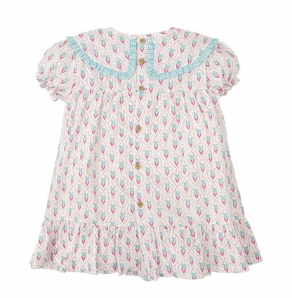 Vestido Manga Corta Cuello Camisa Chispa