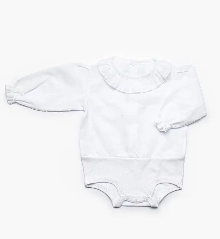 Camisa Plumeti Manga Larga Blanco