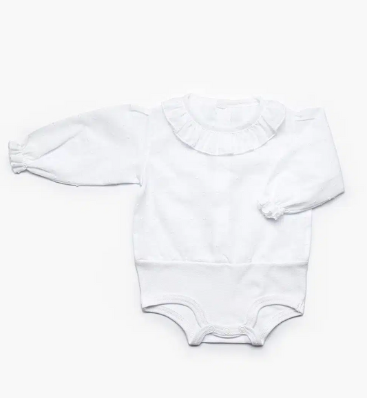 Camisa Plumeti Manga Larga Blanco