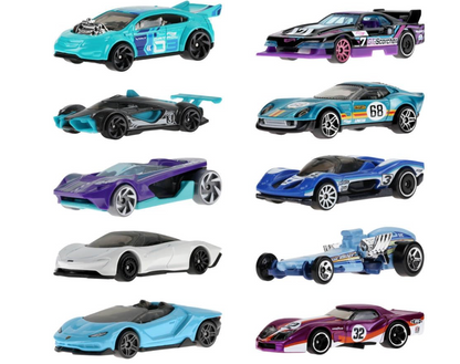 Hot Wheels Diecast Vehículo de Juguete, Paquete 10 Autos