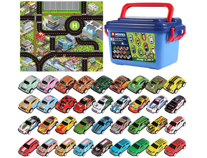 Caja Mini 36 Coches de juguete de Fricción