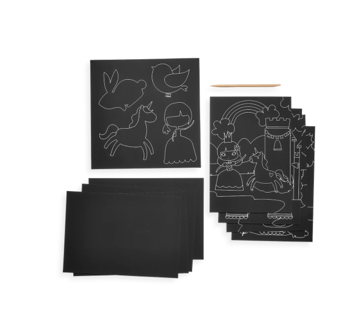 Kit de arte para rascar y garabatear Princess Garden