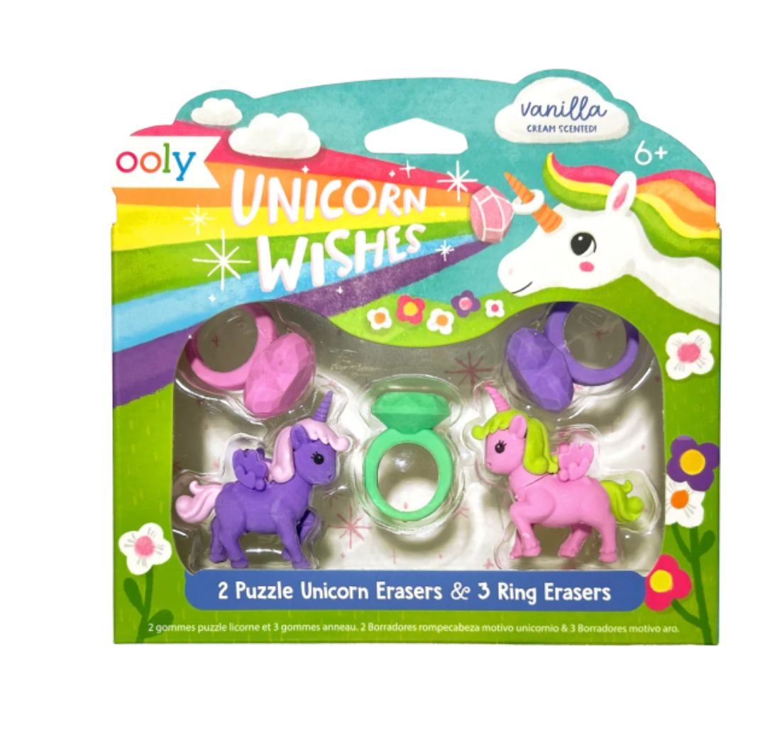 Borradores de rompecabezas perfumados Unicorn Wishes – Juego de 5