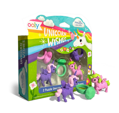 Borradores de rompecabezas perfumados Unicorn Wishes – Juego de 5