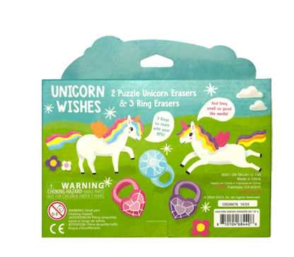 Borradores de rompecabezas perfumados Unicorn Wishes – Juego de 5