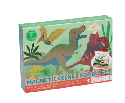 Escena magnética y juego de garabatos – Dino