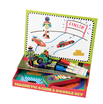 Escenario magnético y set de dibujo – Coches