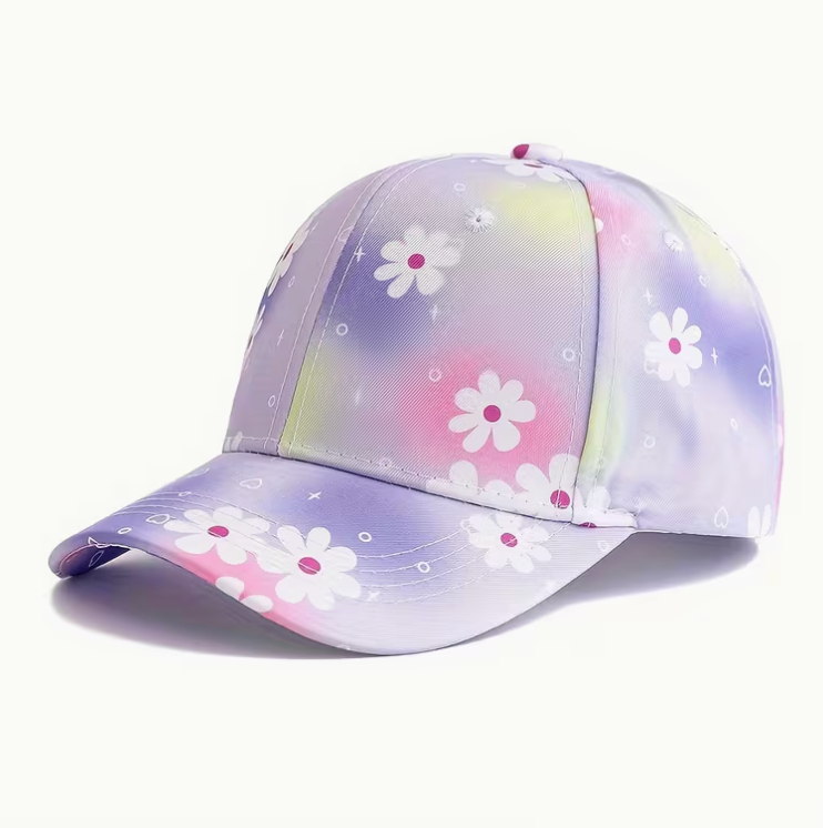 Gorra Niña Flores Lilas