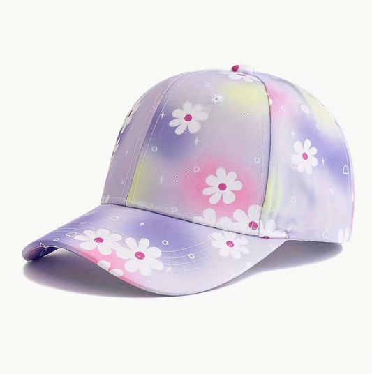 Gorra Niña Flores Lilas