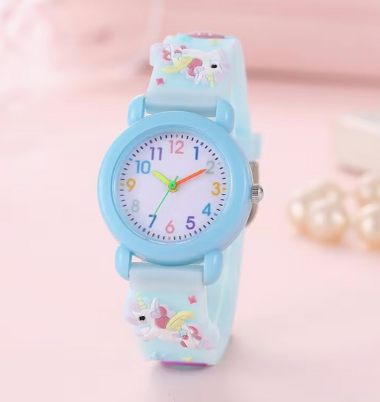 Reloj Niña Unicornio Azul Cielo SIN CAMBIOS NI DEV
