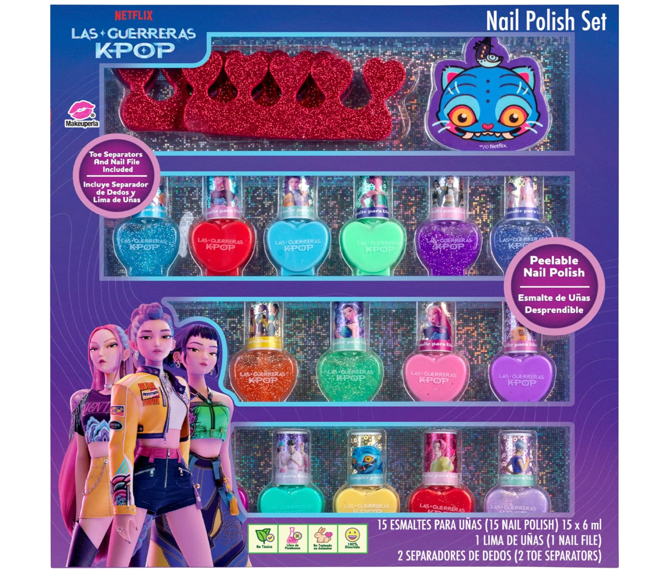 Set Esmaltes de Uñas para Niñas Las Guerreras Kpop