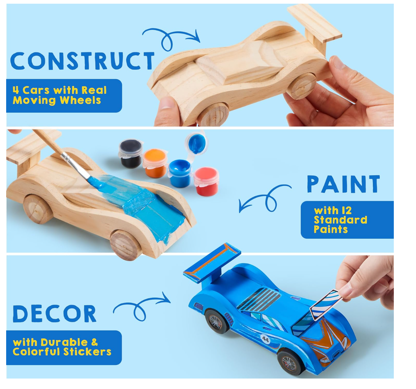 Klever Kits  de Madera para Coches de Carreras