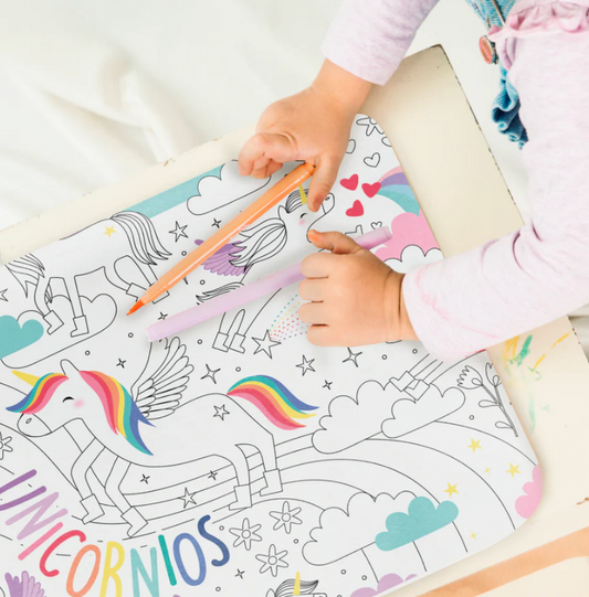 Mantel Para Colorear Unicornio