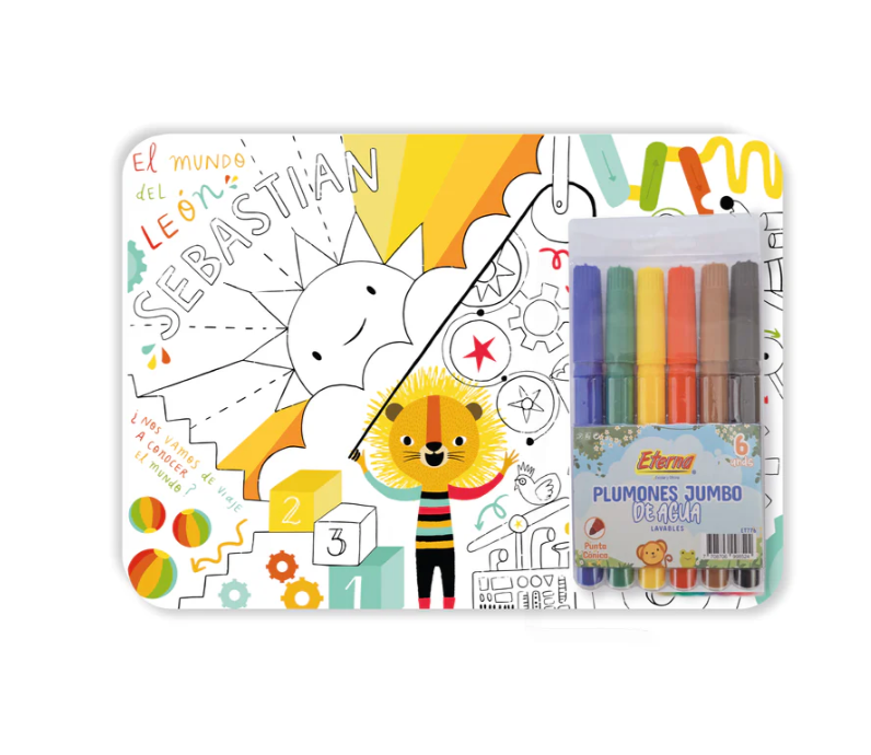 Mantel Para Colorear Leon Sebastian