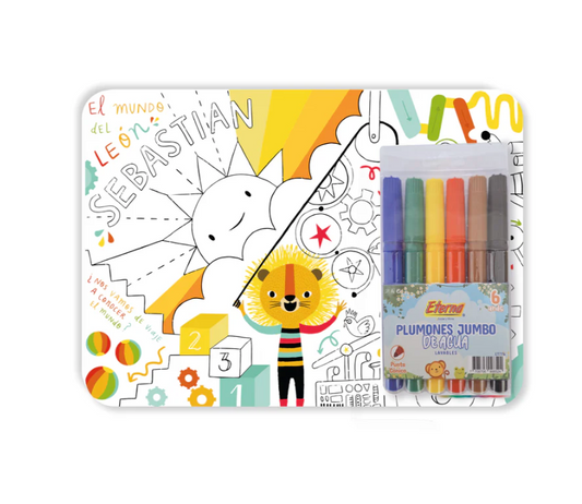 Mantel Para Colorear Leon Sebastian