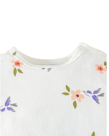 Pelele Florencia - Floral Blanco