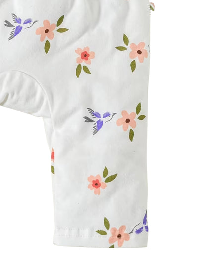 Pelele Florencia - Floral Blanco