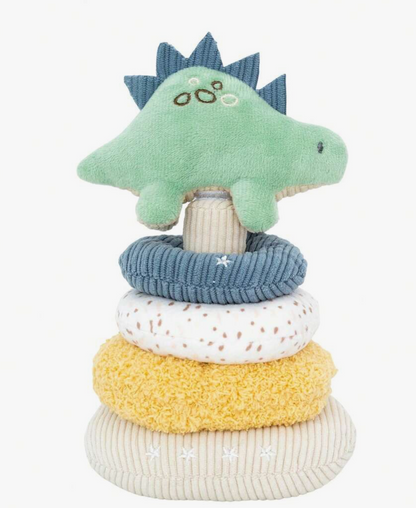 Set Apilable Peluche Estegosaurio Verde Bebé
