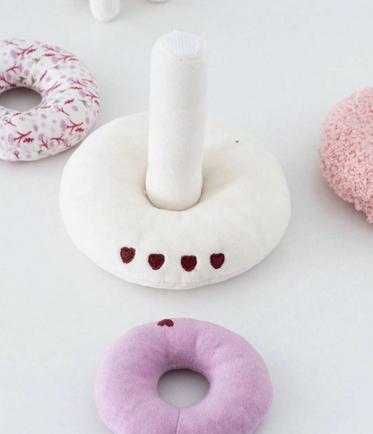 Set Apilable Peluche Unicornio Rosa Bebé