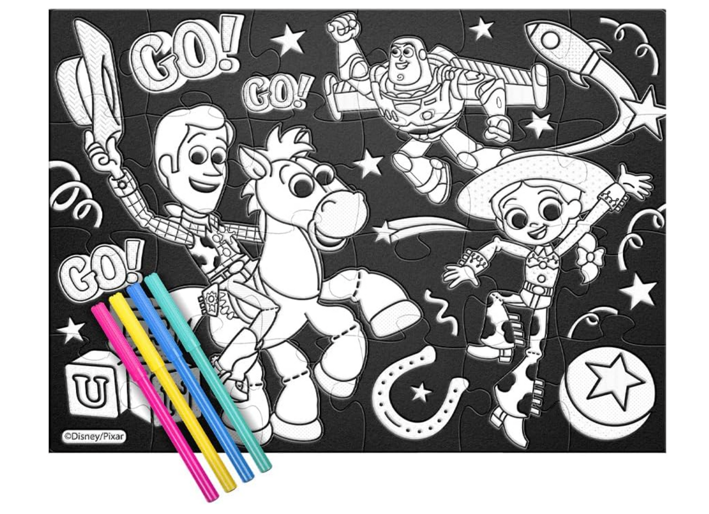 Rompecabezas Aterciopelado para Colorear Toy Story 24 Pzs