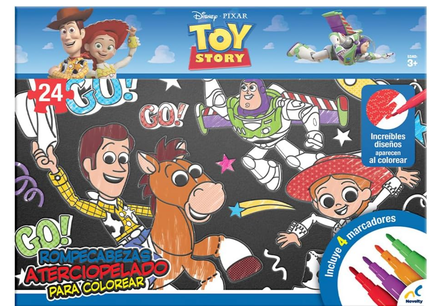 Rompecabezas Aterciopelado para Colorear Toy Story 24 Pzs