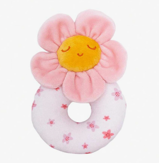 Sonajero Peluche Flores Bebé
