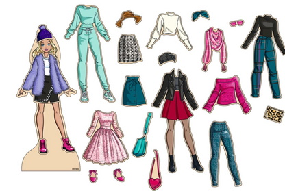 Barbie Wood Magnetic Dress Up