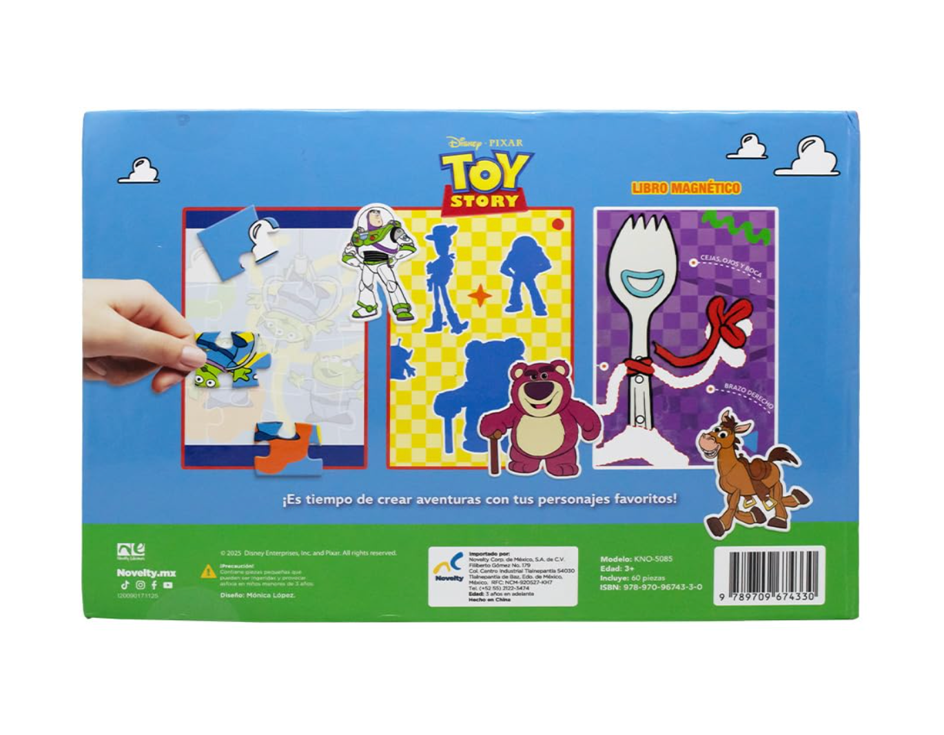 Novelty Libro Magnético Toy Story Disney Pixar 60 Piezas