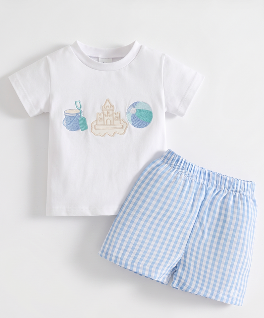 Conjunto Estampado Castillo Niño Blanco