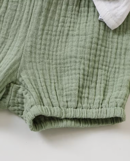 Conjunto Sin Mangas Dino Niño Matcha