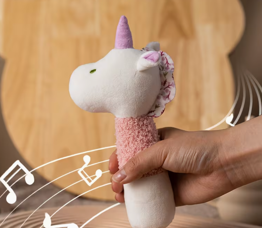 Sonajero de Peluche Unicornio Bebé