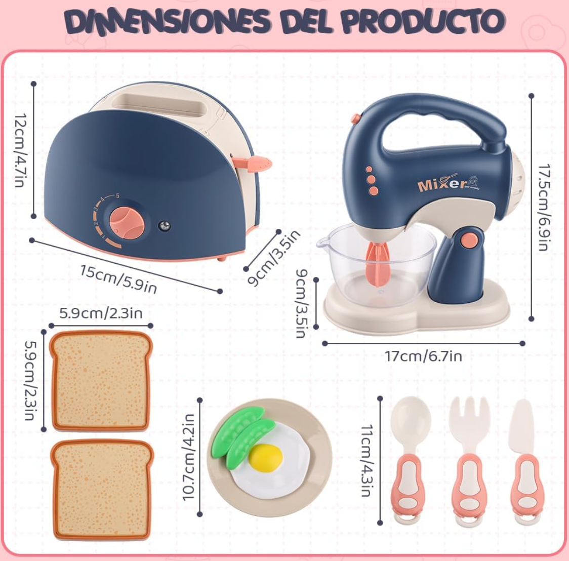 Juego de Cocina, Licuadora y Tostador