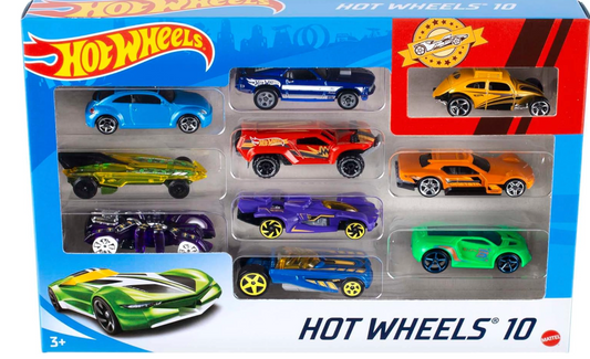 Hot Wheels Diecast Vehículo de Juguete, Paquete 10 Autos