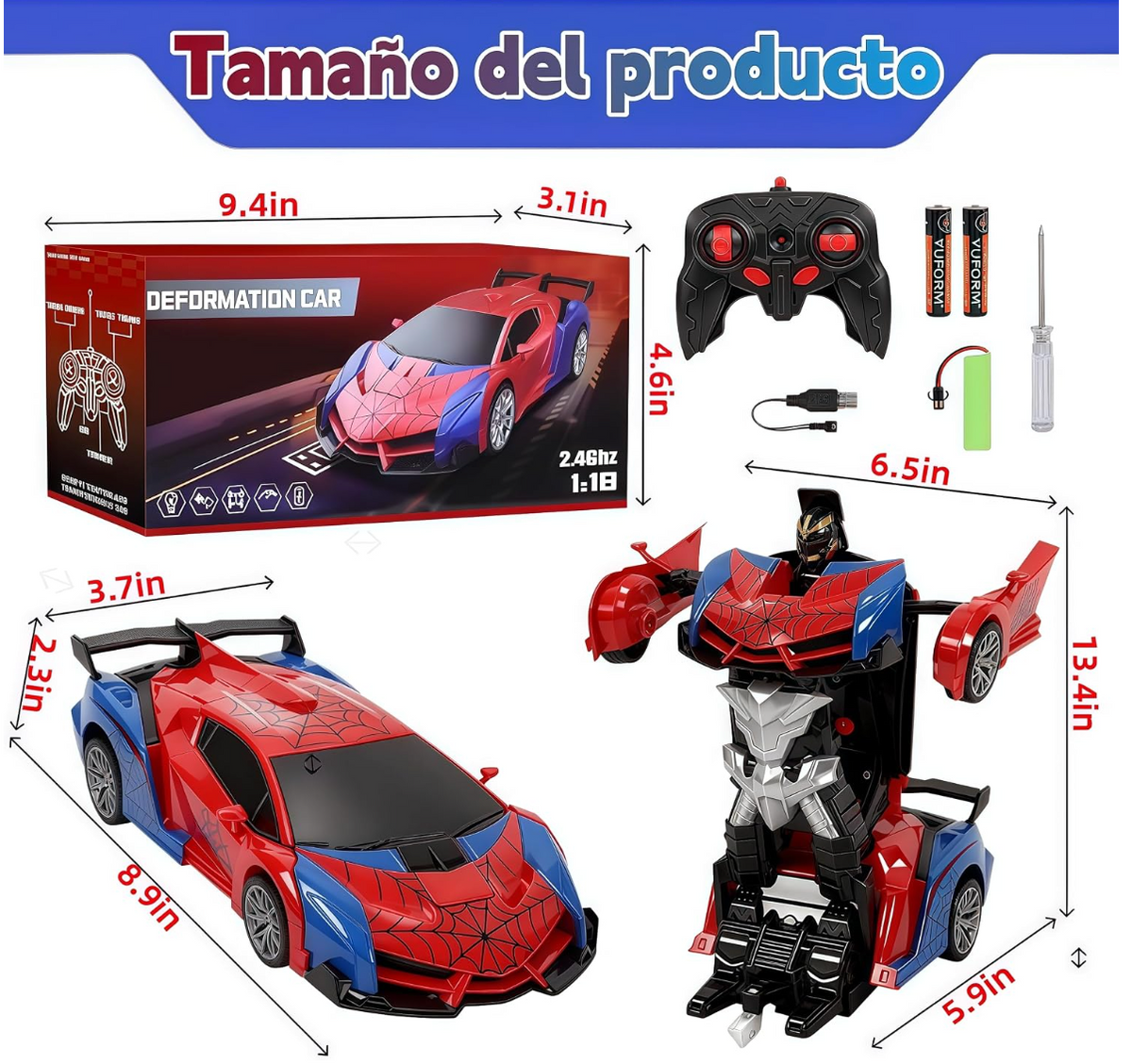 Carro Transformable de Control Remoto Araña