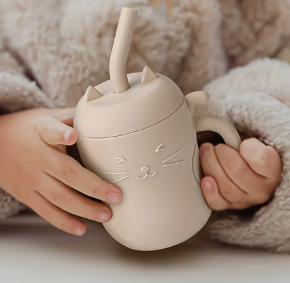 Taza de Aprendizaje para Bebés con Pajita y Tapa