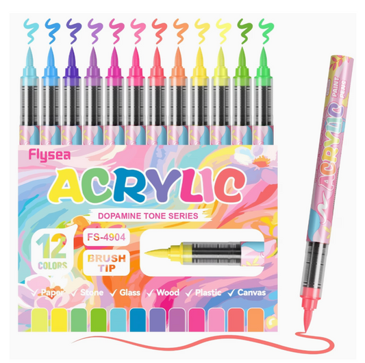 Rotuladores Acrílicos 12 Colores