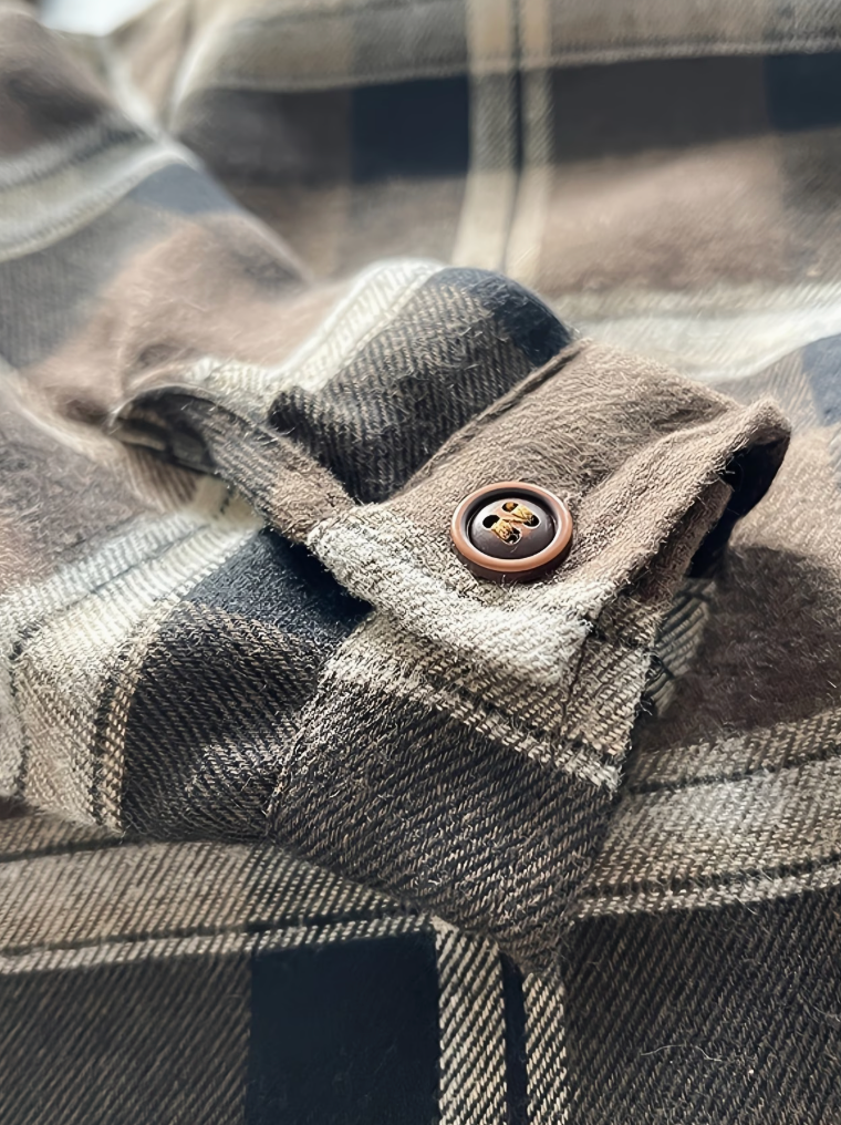 Conjunto Abrigo Otoño Marrón Oscuro